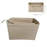 Thick Felt Tote Bag Organizer Insert with Multiple Pockets Beige