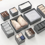 6 Pcs Set Foldable Drawer Organizers for Clothes Underwear Socks
