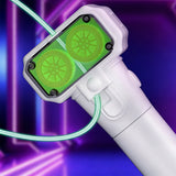 Handheld Double Wheel Rope Launcher – Glow-in-the-Dark Lasso Loop Fidget Toy White