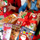 16Pcs Kids Christmas Stickers – DIY Stocking Stuffers Crafts and Christmas Decorations