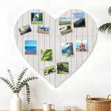 Heart Felt Photo Message Board 75x74cm with Adhesive Dots Display Light Gray