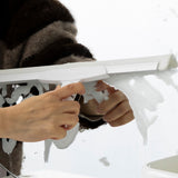 81-130cm Adjustable Telescopic Floor Squeegee 180 Degrees Swivel Water Broom for Bathroom Garage Window Cleaning White