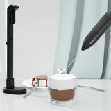 Rechargeable Handheld Milk Frother with Stand for Coffee Latte and Cappuccino