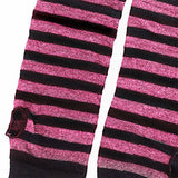 3 Pairs Long Fingerless Gloves Gloves Arm Cover Striped Cotton Wrist Sleeves Arm Warmer