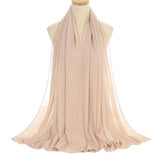 70x170cm Chiffon Evening Wrap Shawl for Wedding Party Dress Beige