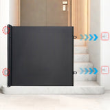 Punch-Free Retractable Pet Gate for Dogs Cats Mesh Barrier for Doorways Stairs Kitchens