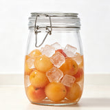 1000ml Clear Glass Airtight Storage Jar with Clamp Lid and Silicone Seal