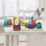 6Pcs Sensory Silicone Snap Bracelets Textured Fidget Toys