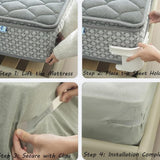 4Pcs Bed Sheet Holders Sheet Straps with Anti-Slip Teeth Invisible Bed Sheet Fasteners for Most Beds