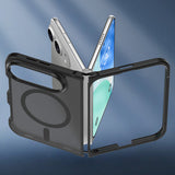 Easy Attached PC TPU Phone Case Compatible With iPhone Duo with Wireless Charging Black