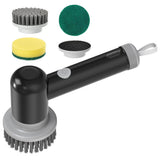 Cordless Electric Spin Scrubber with 4 Replaceable Brush Heads for Deep Cleaning