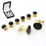 8 Pcs Men Cufflink Shirt Stud Set Tuxedo for Wedding Party Wear Style 2