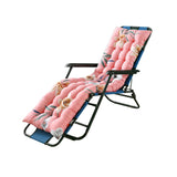 Patio Lounge Chair Cushion Floral Printed Lounger Cushions with Ties  Pinkfor Indoor Outdoor