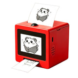Thermal Mini Printer AI Voice Inkless Sticker with 2.4in Screen Red