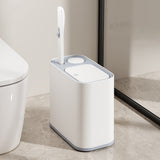 5L Wheeled Bathroom Trash Bin with Toilet Brush 36 Single-Use Heads