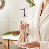 2PCS Christmas Nutcracker Soap Dispenser Clear Pump Bottle Bathroom Kitchen