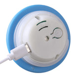 Interactive Rolling Dog Ball Toys Touch Activated Squeaky Dog Toy with Rope for Small Dogs Puppy Blue