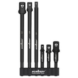 6Pc Set Drill Socket Adaptors Heavy Duty Impact Driver Long Short 1/2" 1/4" 3/8"