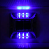 2 PCS Solar Deck Lights for Outdoor Roadway Driveway and Path Marking Blue