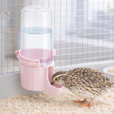Quail Chick Waterer with Anti-Drowning Shallow Tray for Cage with Anti Drowning Tray Pink