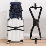 2 Pcs Luggage Straps Bag Bungee Connector Travel Strap Black