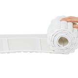 White Christmas Tree Collar with Striped Textured Pattern – Christmas Tree Skirt Base