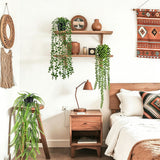 4 PCS Fake Plants Hanging Artificial Hanging Plants for Wall Room Balcony Office