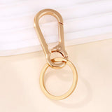 4 Pcs Metal Keychains Keyring Clip Holder Organizer for Home Car Keys Gold