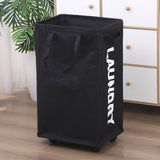 Rolling Narrow Tall Laundry Basket with Wheels for Bathroom and Laundry Room Black