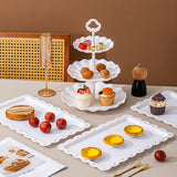 10 PCS Cake Stand Set with 6 Tiered Cupcake Stands 4 Square Trays for Party Wedding Dessert
