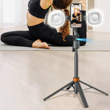 AI Face Tracking Selfie Stick Tripod 360 Auto Tracking Phone Stand with Light