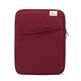 Tablet Sleeve Bag Portable Protective Case for 11 Inch 13 Inch Tablets Pads Dark Red