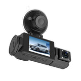 3-Channel Dash Cam with WiFi – Front, Inside & Rear Camera with Motion Detection
