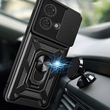 Case and Tempered Glass Screen Protector Set Compatible With Moto G86 Power Black