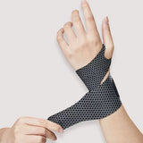 2PCS Fitness Wrist Support Brace Elastic Wrist Guards for Gym Training and Sports Black