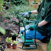 2 in 1 Foldable Garden Kneeler and Seat Comfortable Gardening Stool Kneeling Bench