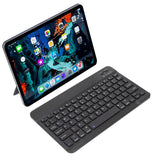 10-inch Ultra-Slim Bluetooth Keyboard Portable Mini Wireless Keyboard Rechargeable for iOS Android Windows Tablet Smartphone Black