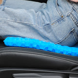 Blue Honeycomb Gel Seat Cushion 42x36x6cm with Removable Cover