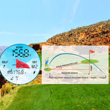 1200Yard Golf Laser Rangefinder Magnetic Mount Distance Measuring Tool with Flag Pole Locking Vibration