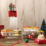 5 Pieces Set Clear Acrylic Display Risers Stand Shelf Showcase for Jewelry Candy Dessert Cake