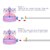 Water Sprinkler for Outdoor Play Water Spraying Toy for Summer Splashing Fun Toy Pink Unicorn