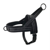 Breathable Mesh Padded Dog Harness – No-Pull Adjustable Pet Vest Black