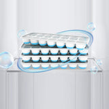 Large Capacity Ice Cube Tray Set with Storage Bin and Scoop Blue