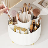 360 Degree Rotating Desk Organizer Dual-Purpose Pencil Pen Holder for Office School White