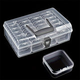 24-Grid Small Clear Stackable Storage Boxes Ideal for Jewelry Craft Organizer