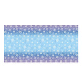 3Pcs Snowflake Tablecloth Blue & Purple Disposable Winter Table Cover for Xmas