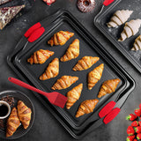 3Pcs Nonstick Carbon Steel Baking Pans Set for Oven Premium Bakeware