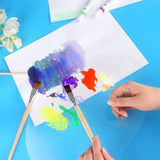 2Pcs Acrylic Paint Palette with Thumb Hole Clear Paint Pallet for Watercolor Acrylic Oil Paint