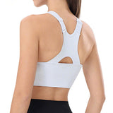 Adjustable Sports Bras Wide Strap Design for Running and Gym Fitness White