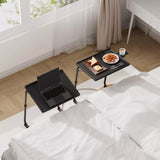 Adjustable TV Tray Table - TV Dinner Tray on Bed & Sofa Comfortable Folding TV Tray with 6 Height